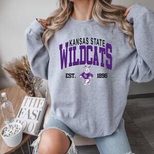 Kansas State Wildcats 1896 University Sweater, Cotton Unisex Shirt